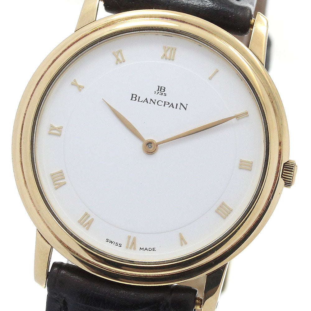 Blancpain Villeret 18K Yellow Gold white Dial Hand Winding Men's Watch_870002