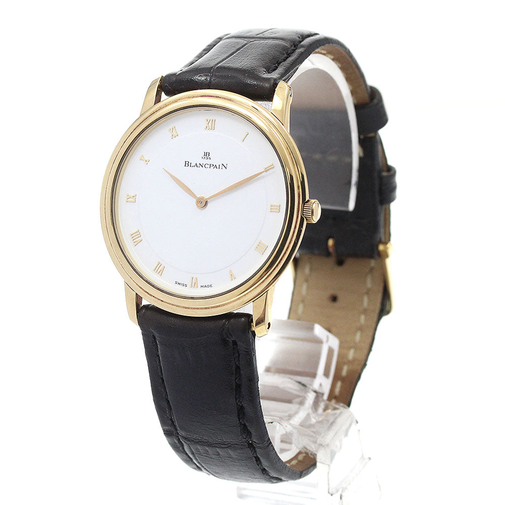 Blancpain Villeret 18K Yellow Gold white Dial Hand Winding Men's Watch_870002