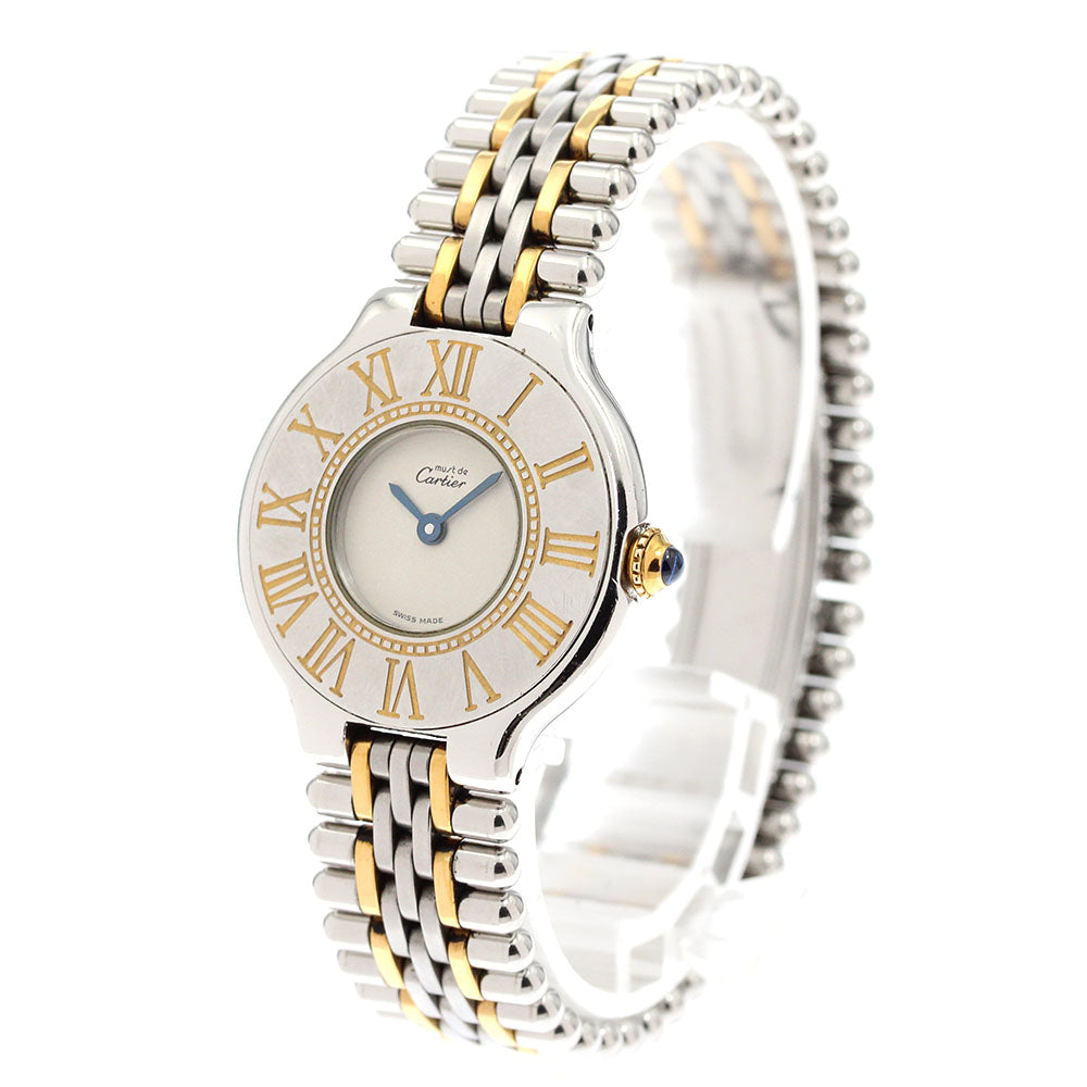 CARTIER Must21 W10051F4 beige Dial Quartz Ladies Watch_870023