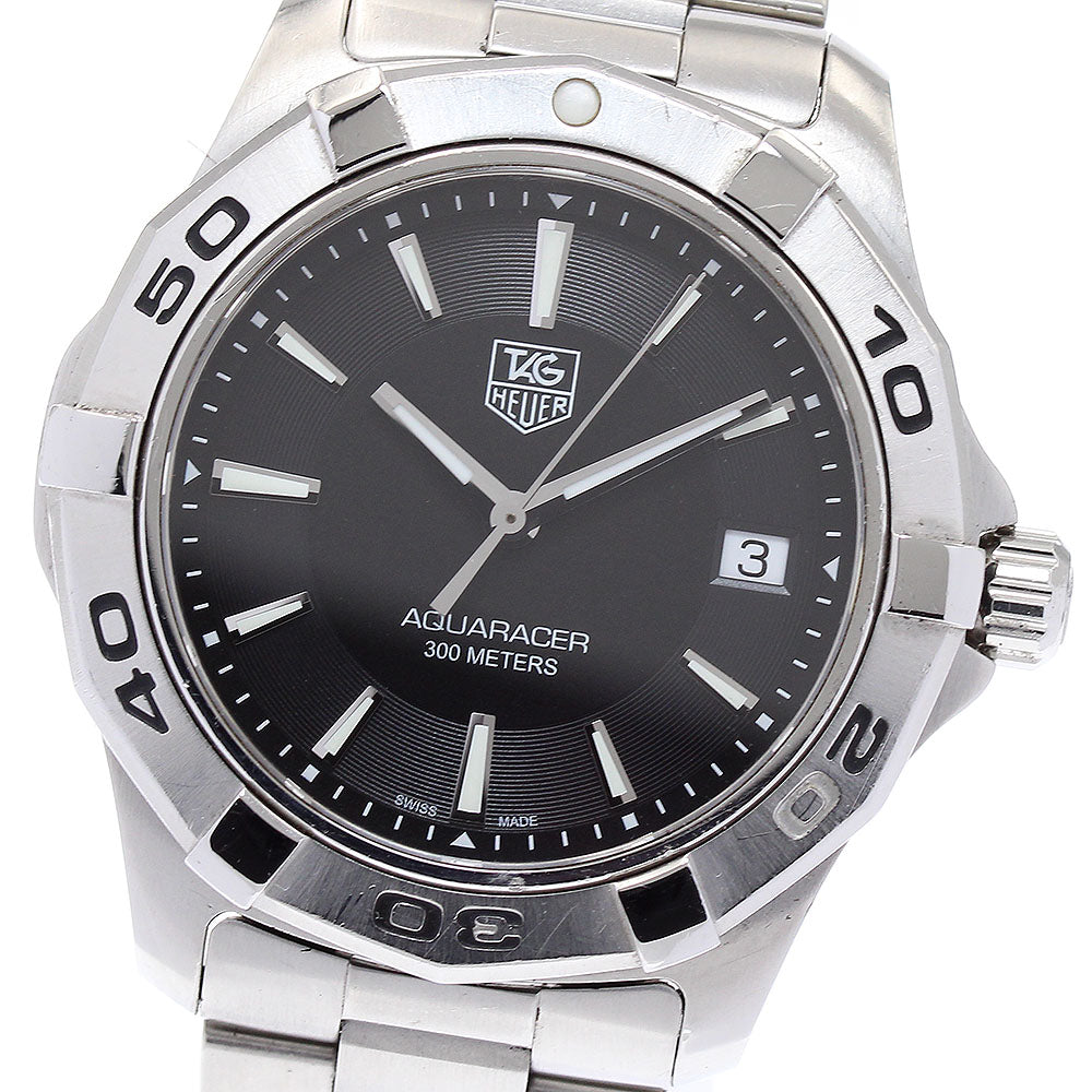 TAG HEUER Aqua racer WAP1110 Date black Dial Quartz Men's Watch_870040