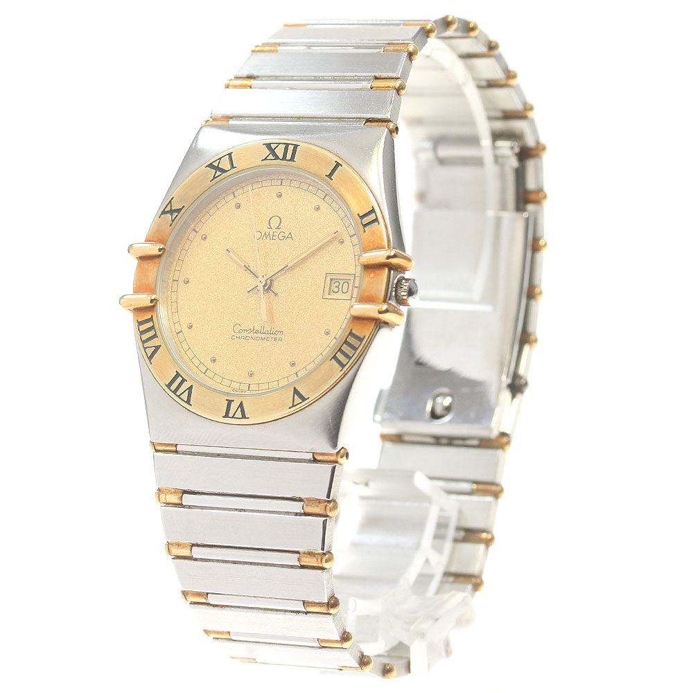 OMEGA Constellation date half bar gold Dial Quartz Men's Watch_870150