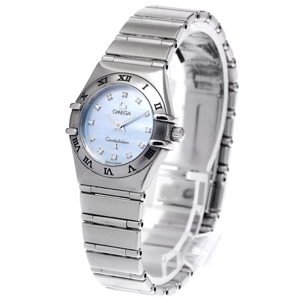 OMEGA Constellation Mini 1562.85 12P Diamond Blue Shell Dial Blue shell Dial Quartz Ladies Watch_870155