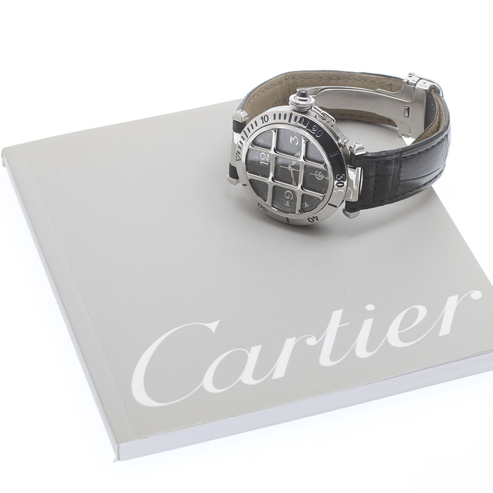CARTIER Pasha gritt W3105255 PlatinumBezel gray Dial Automatic Men's Watch_870162
