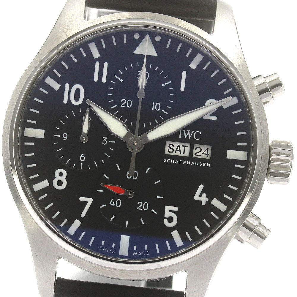 IWC SCHAFFHAUSEN Pilot watch IW378001 Chronograph day date AT Men's_870182