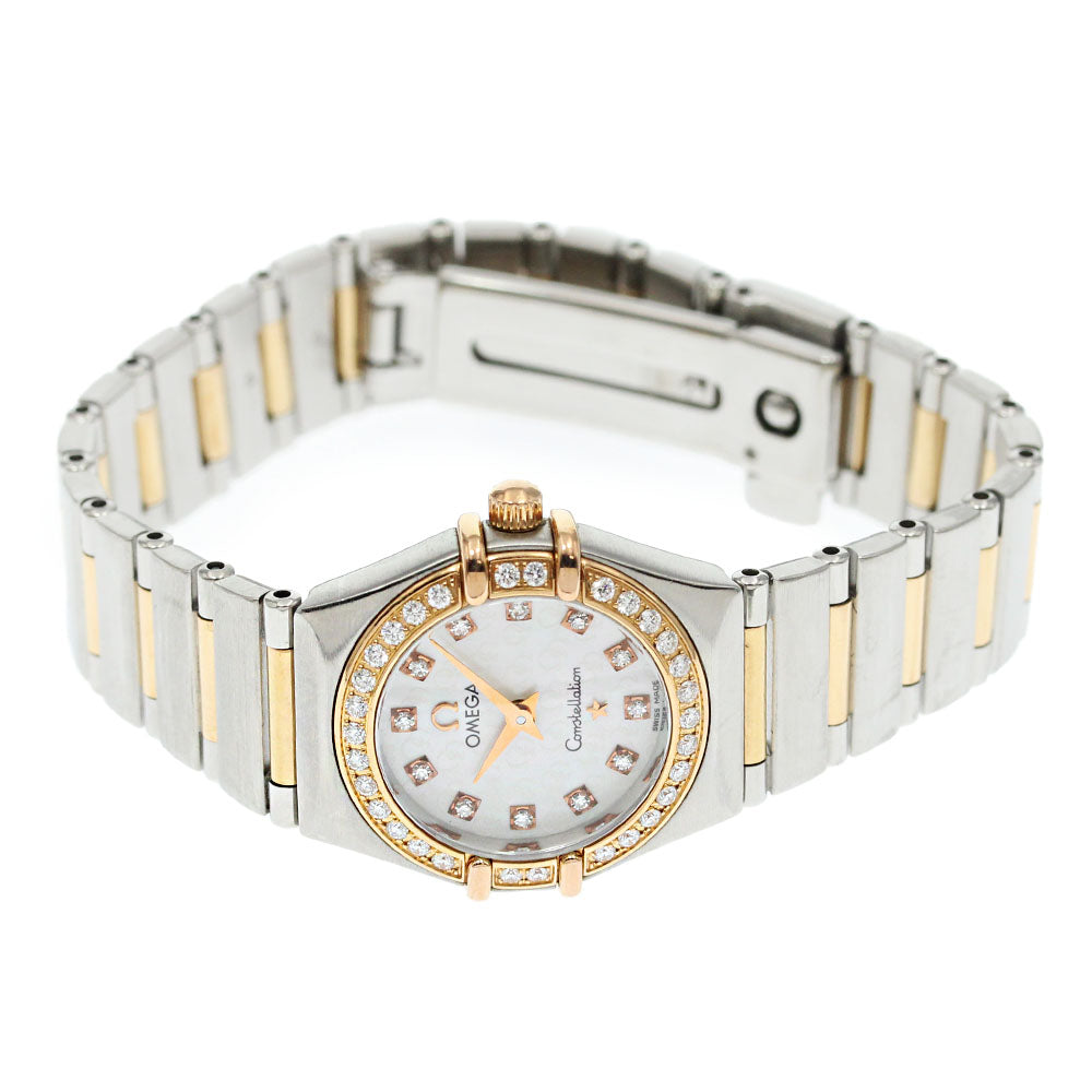 OMEGA Constellation 1360.75 Diamond Bezel 12P Diamond White shell Dial Quartz Ladies Watch_870214