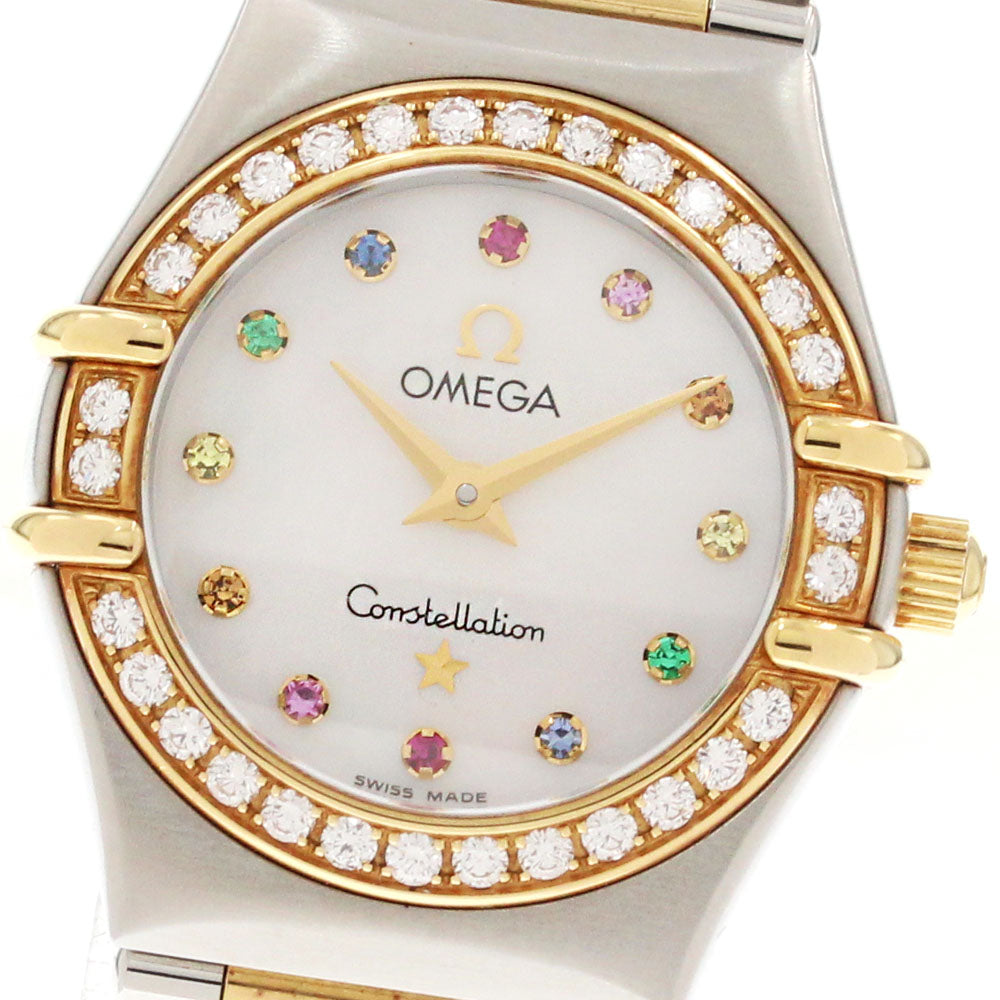 OMEGA Constellation Mini Iris My Choice 1367.79 Diamond Bezel White shell Dial Quartz Ladies Watch_870217
