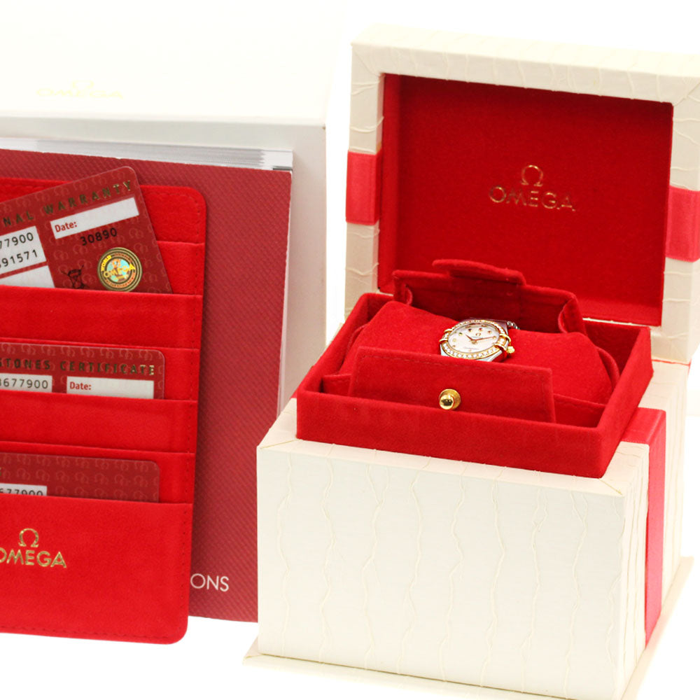 OMEGA Constellation Mini Iris My Choice 1367.79 Diamond Bezel White shell Dial Quartz Ladies Watch_870217