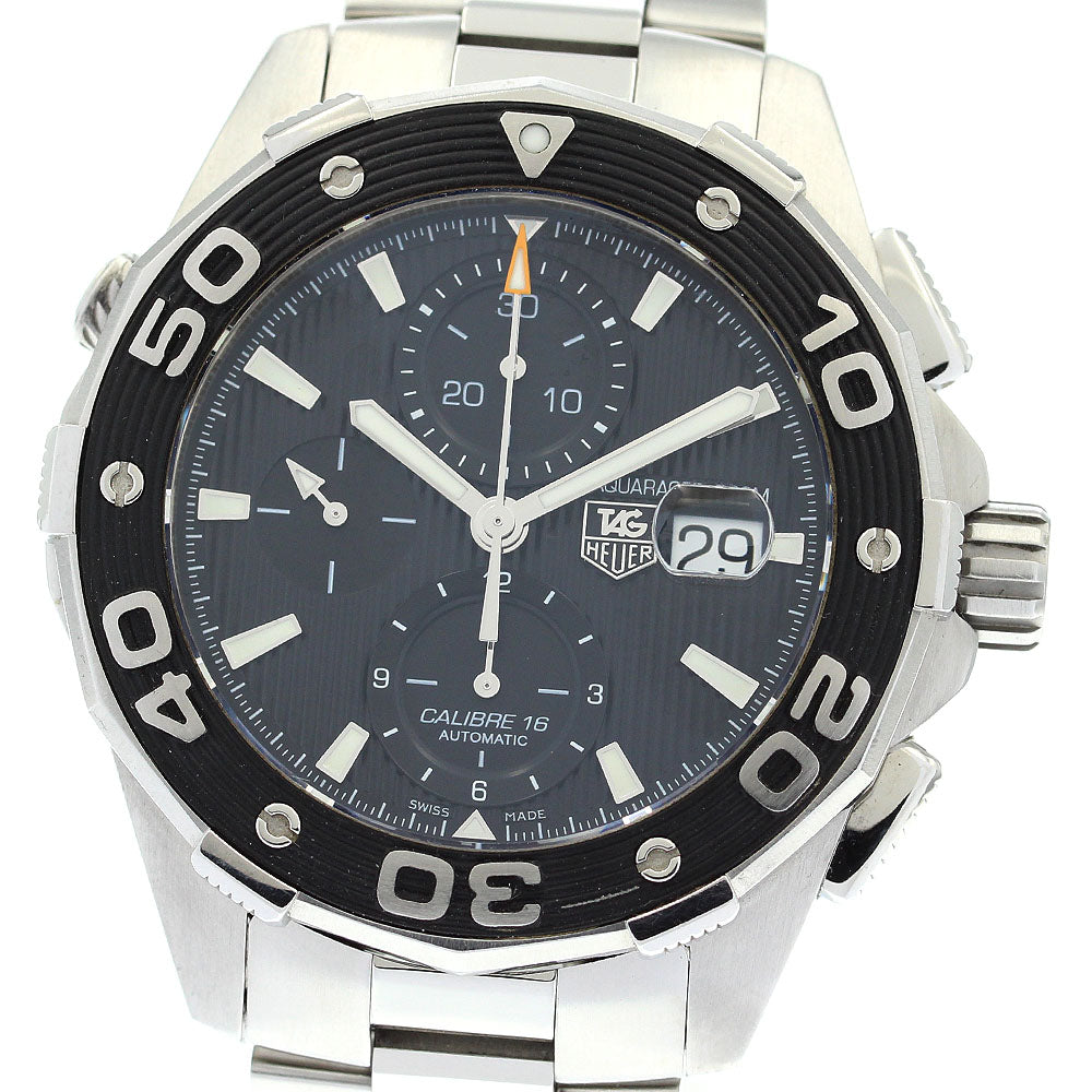 TAG HEUER Aqua racer CAJ2110 Date Chronograph black Dial Automatic Men's_870226