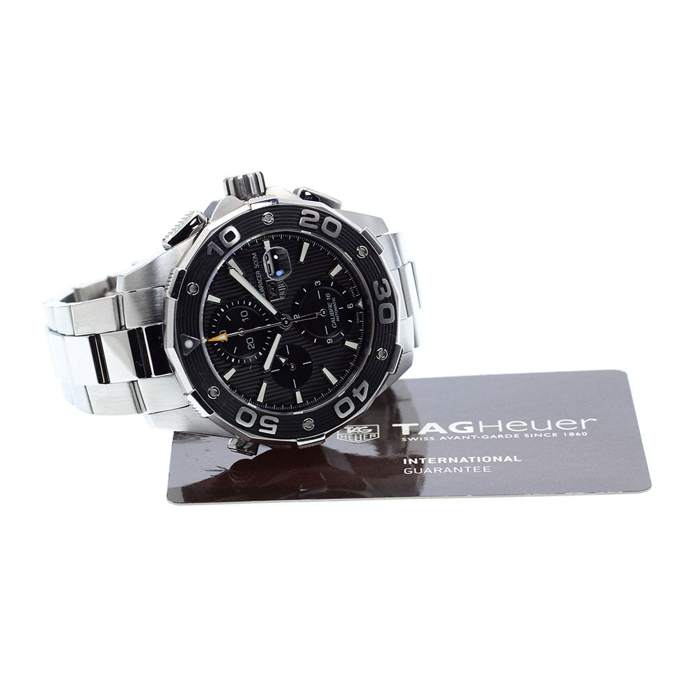 TAG HEUER Aqua racer CAJ2110 Date Chronograph black Dial Automatic Men's_870226