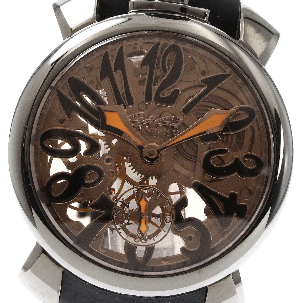 GaGa MILANO Manuale48MM 5312.02.OR skeleton Hand Winding Men's Watch_870232