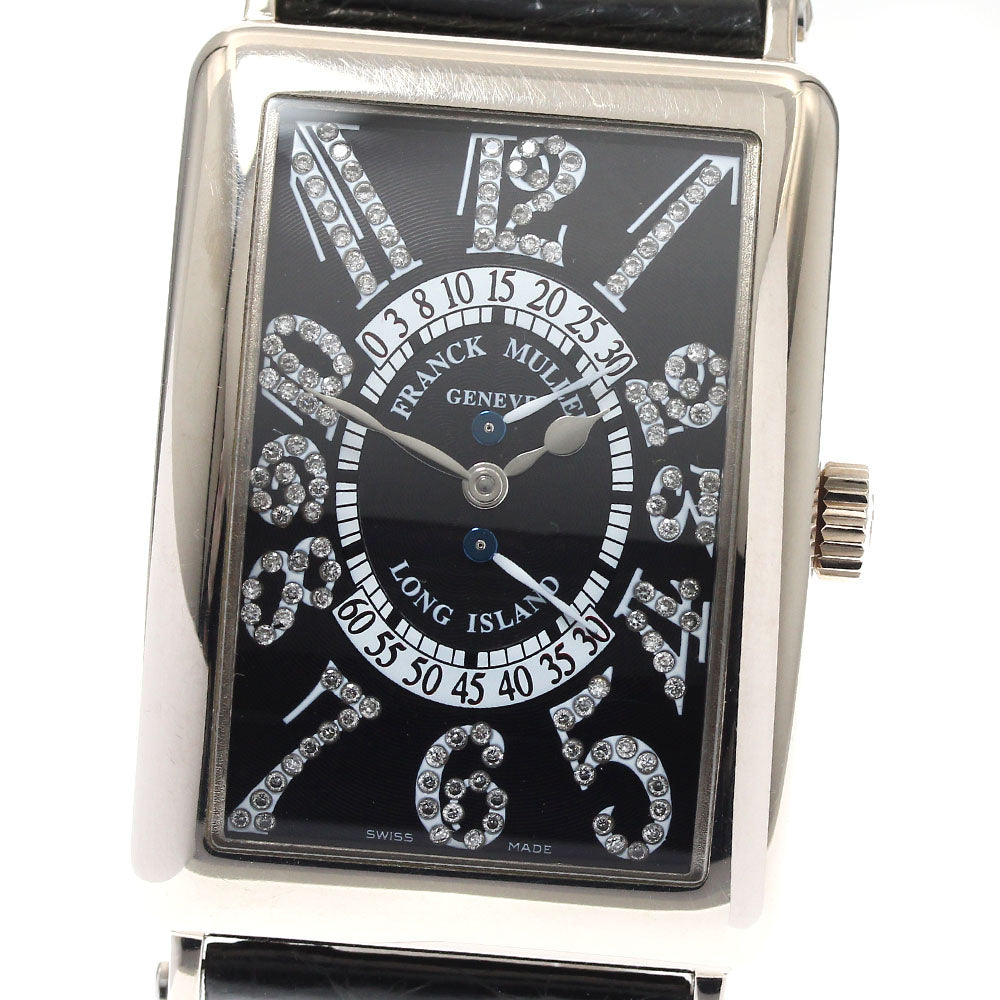 FRANCK MULLER Long Island B Retrograde Second Diamond 1100DSRCD K18WG black Dial Automatic Men's Watch_870259