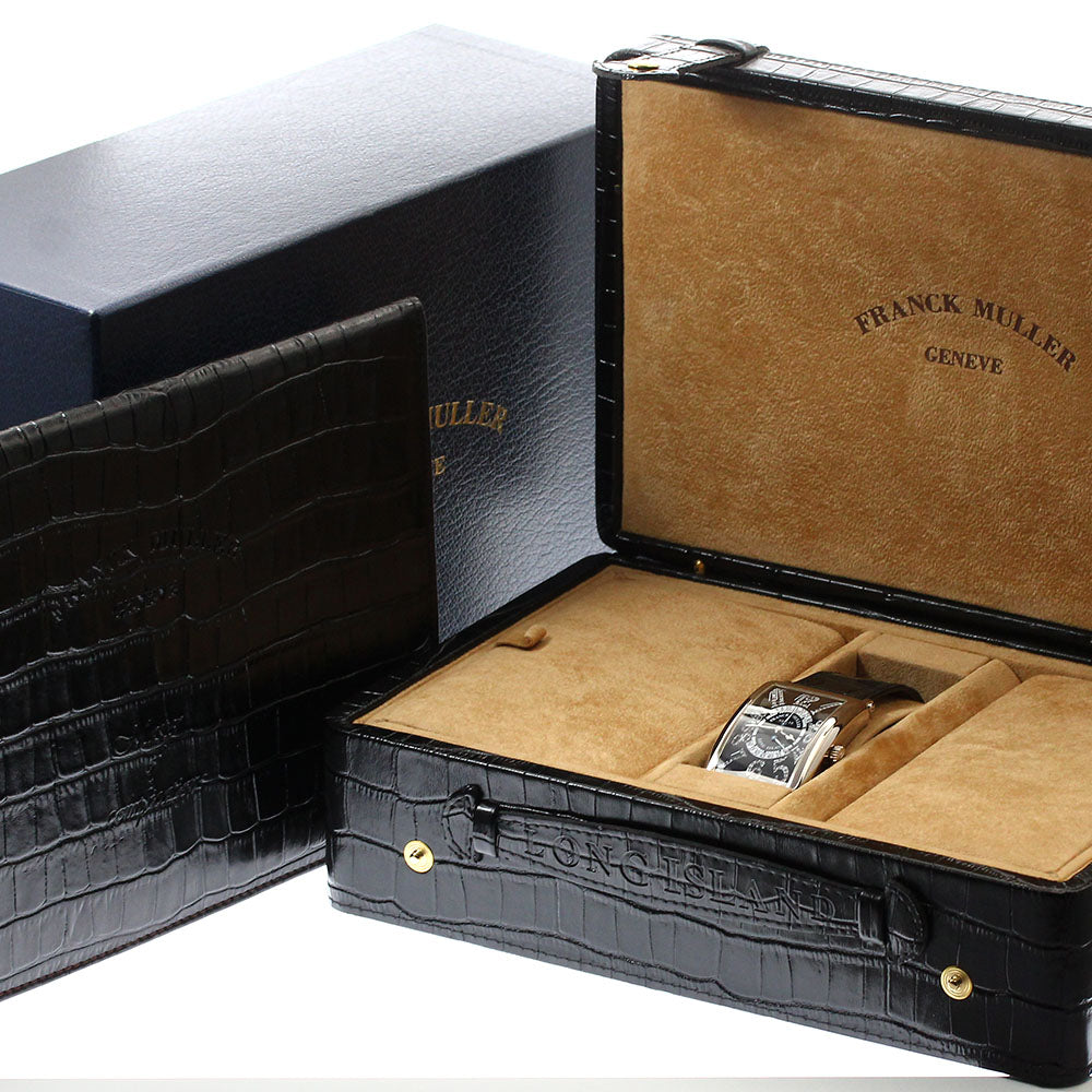 FRANCK MULLER Long Island B Retrograde Second Diamond 1100DSRCD K18WG black Dial Automatic Men's Watch_870259