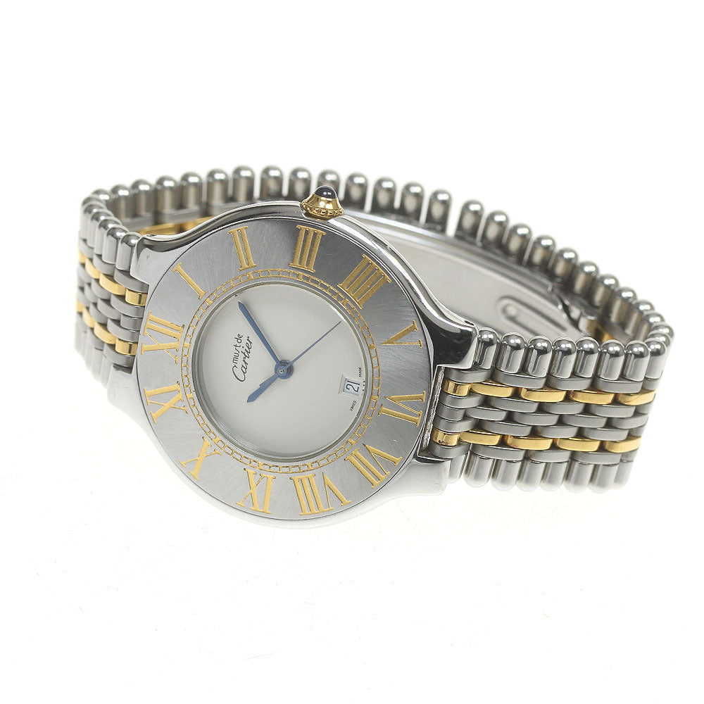 CARTIER Must21 W10052F4 Beige Dial Quartz Men's Watch_870262