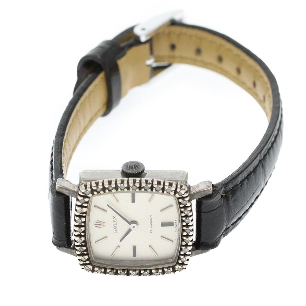 ROLEX Precision 2611 Diamond bezel cal.1400 Silver Dial Hand Winding Ladies Watch_870267