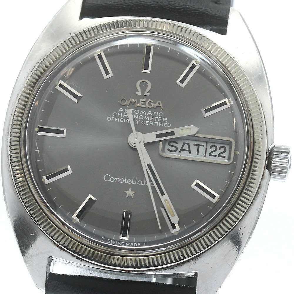 OMEGA Constellation 168.029 Day Date Cal.751 WG Bezel gray Dial Automatic Men's Watch_870279