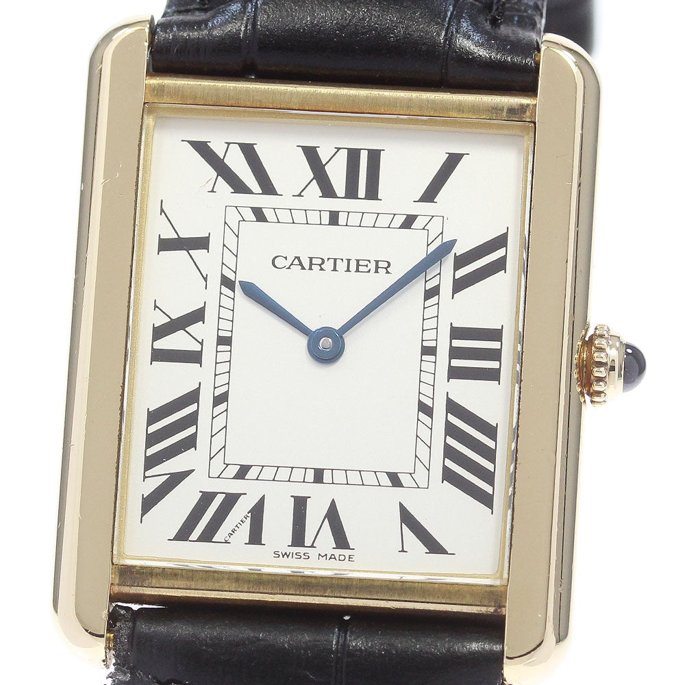 CARTIER Tank solo LM W1018855 K18YG2 tone Silver Dial Quartz Men's Watch_870295