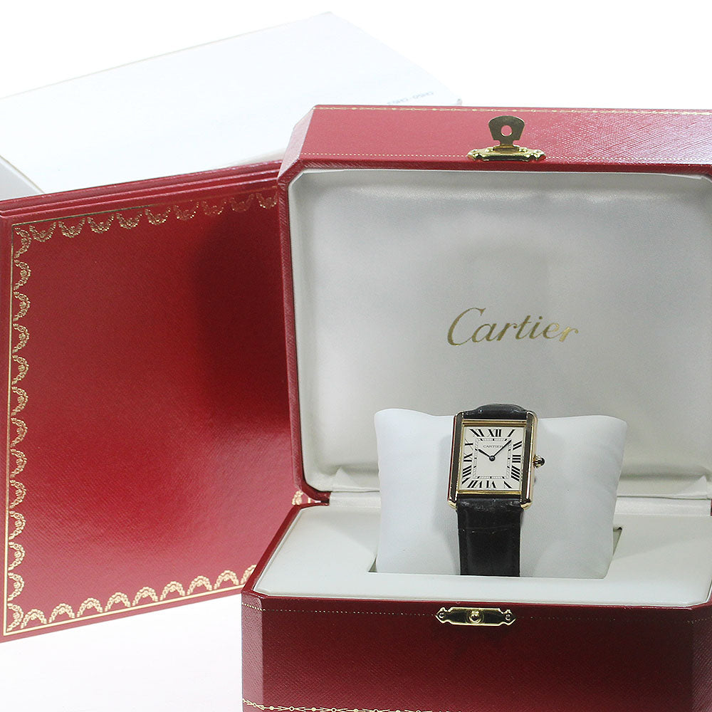 CARTIER Tank solo LM W1018855 K18YG2 tone Silver Dial Quartz Men's Watch_870295