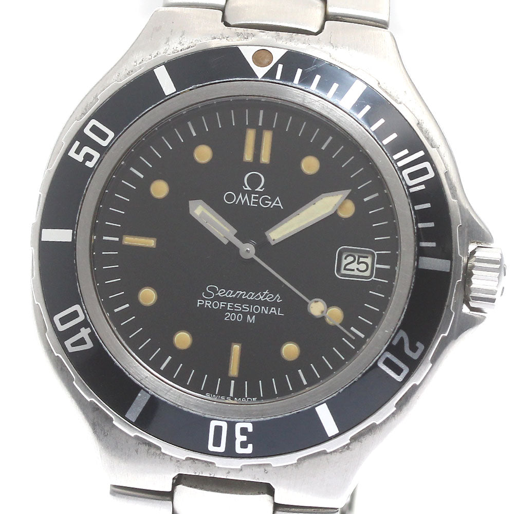 OMEGA Seamaster200 Date black Dial Quartz Men's Watch_870305