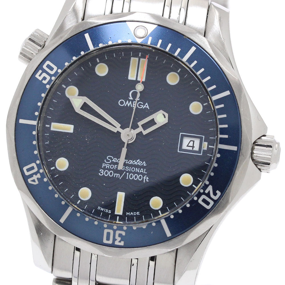 OMEGA Seamaster300 Professional 2561.80 Date Navy Dial Quartz Boy's Watch_870312
