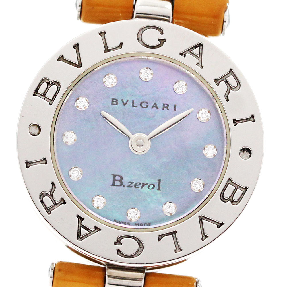 BVLGARI B-zero1 BZ22S 12P Diamond Shell Dial Blue shell Dial Quartz Ladies Watch_870314
