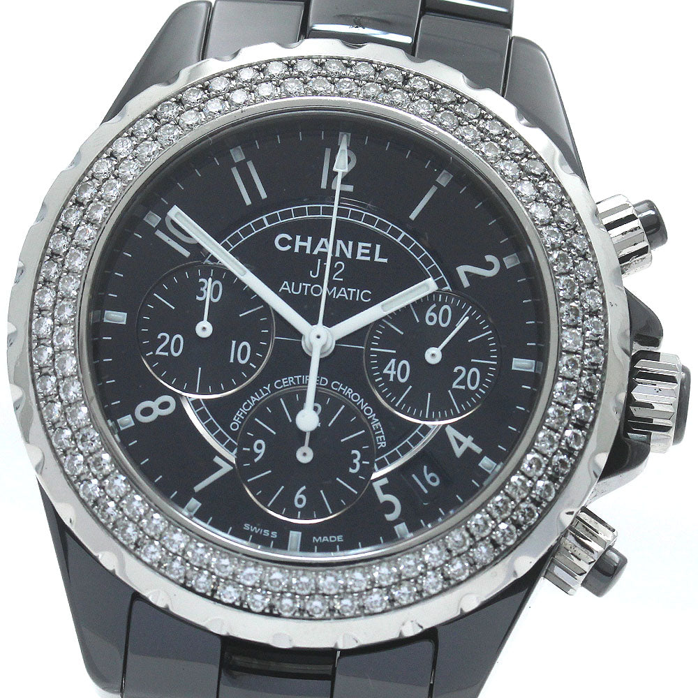 CHANEL J12 black ceramic H1009 Date Chronograph Automatic Men's Watch_870317