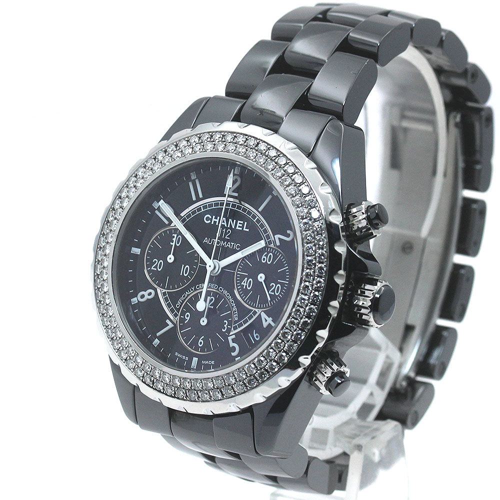 CHANEL J12 black ceramic H1009 Date Chronograph Automatic Men's Watch_870317