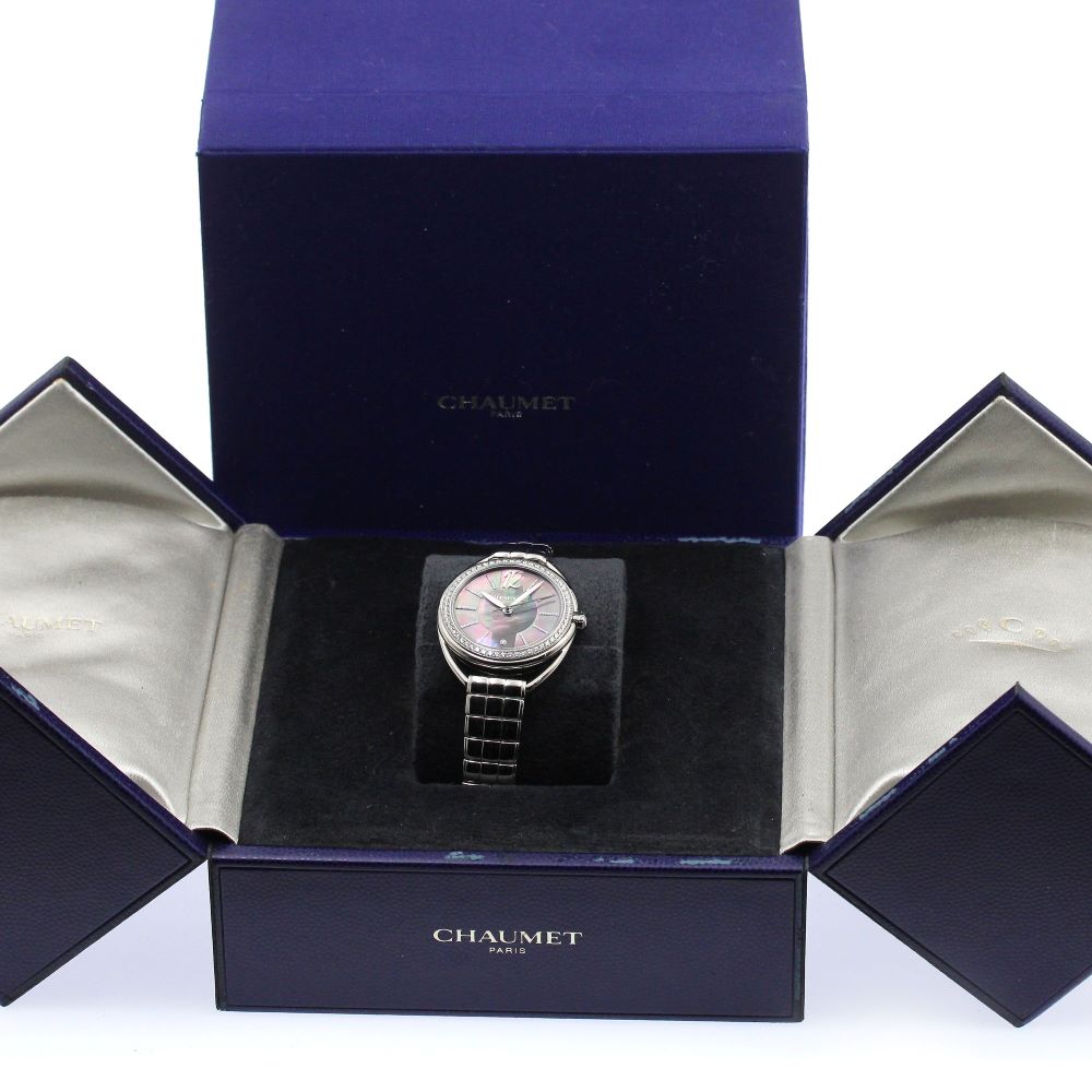 Chaumet Lian Index/Bezel Diamond Black Shell Dial Black shell Dial Quartz Ladies Watch_870334