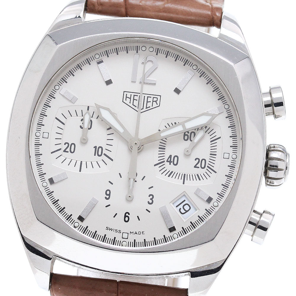 Heuer Monza CR2111 Chronograph Silver Dial Automatic Men's Watch_870335