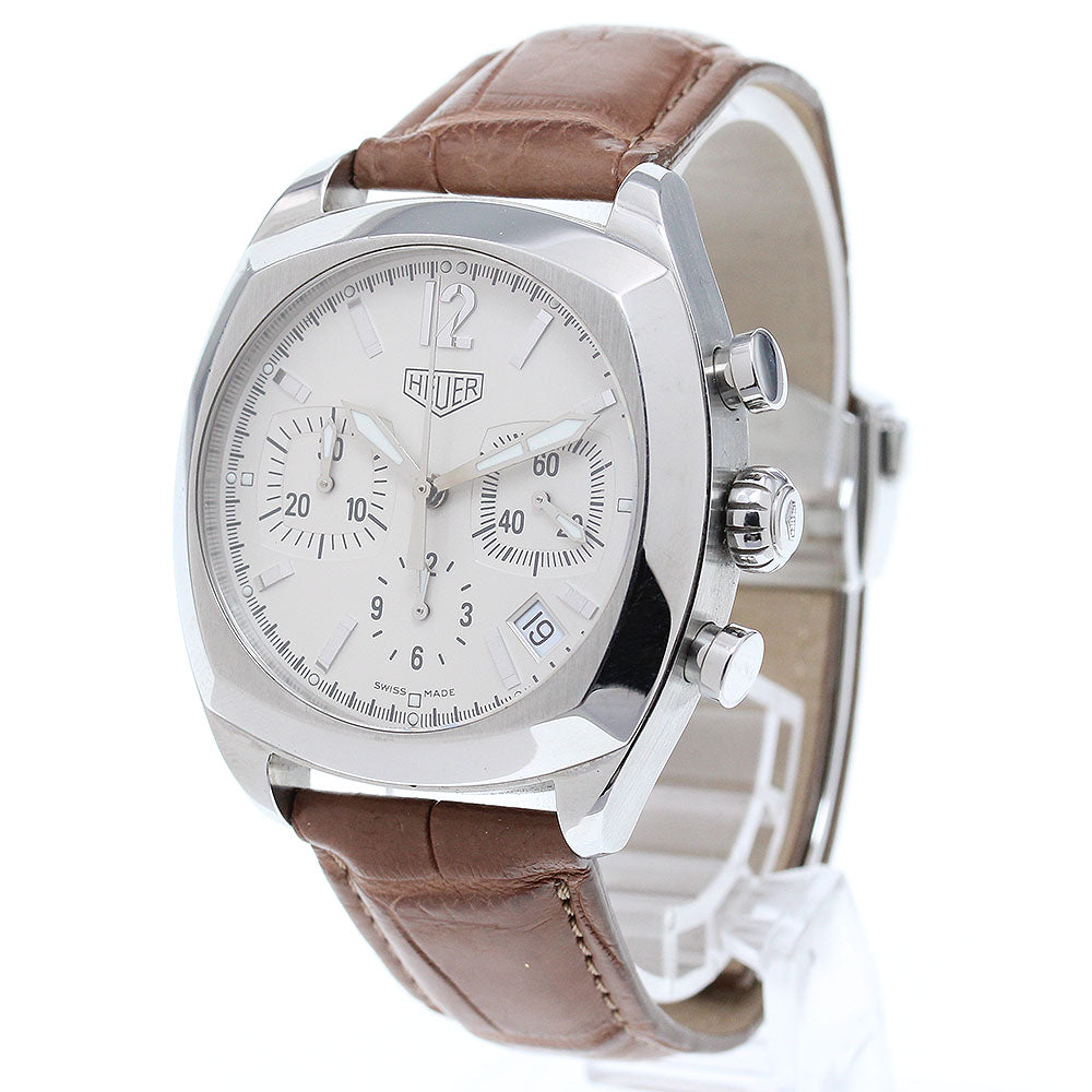 Heuer Monza CR2111 Chronograph Silver Dial Automatic Men's Watch_870335