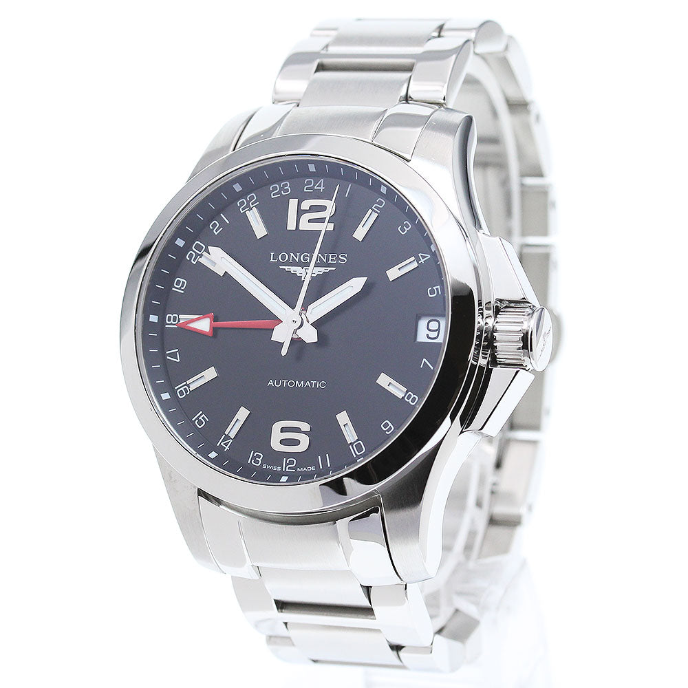 LONGINES Conquest L3.687.4 GMT date black Dial Automatic Men's Watch_870346