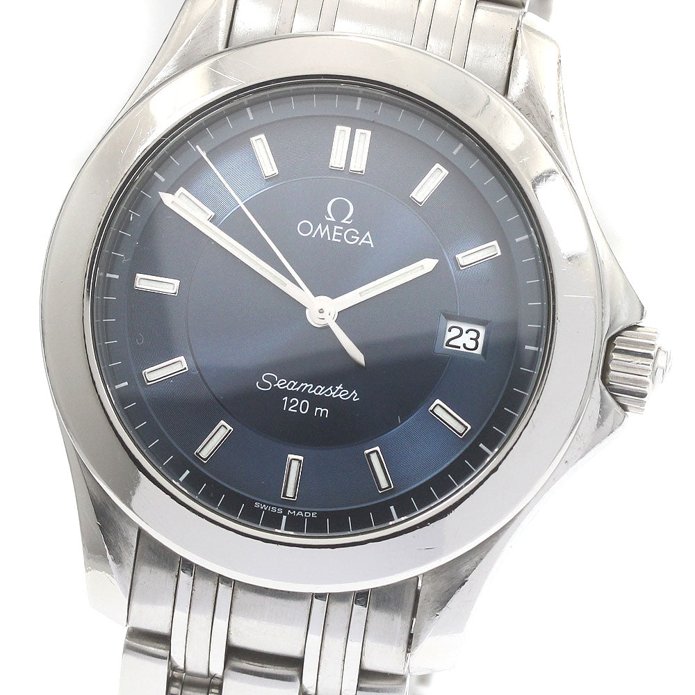 OMEGA Seamaster120 2511.82 Date Navy Dial Quartz Men's Watch_870355