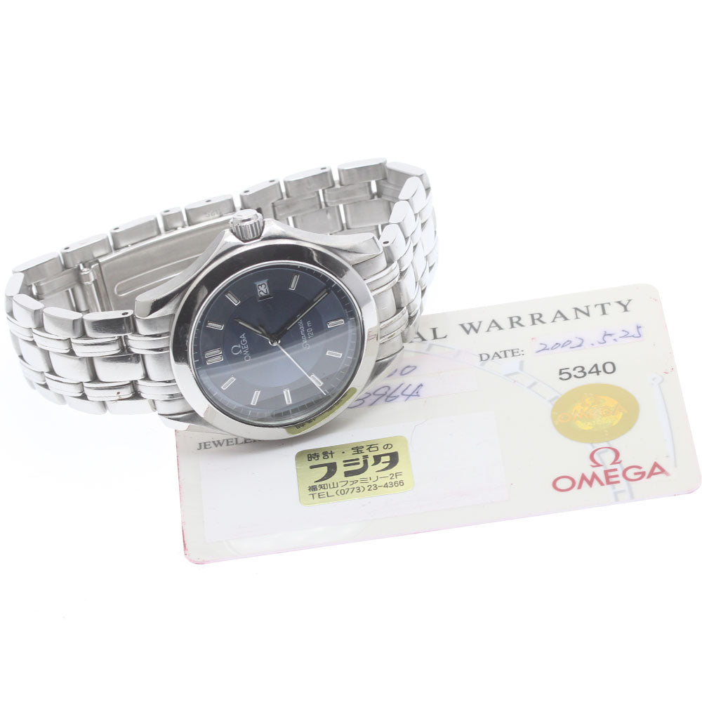 OMEGA Seamaster120 2511.82 Date Navy Dial Quartz Men's Watch_870355