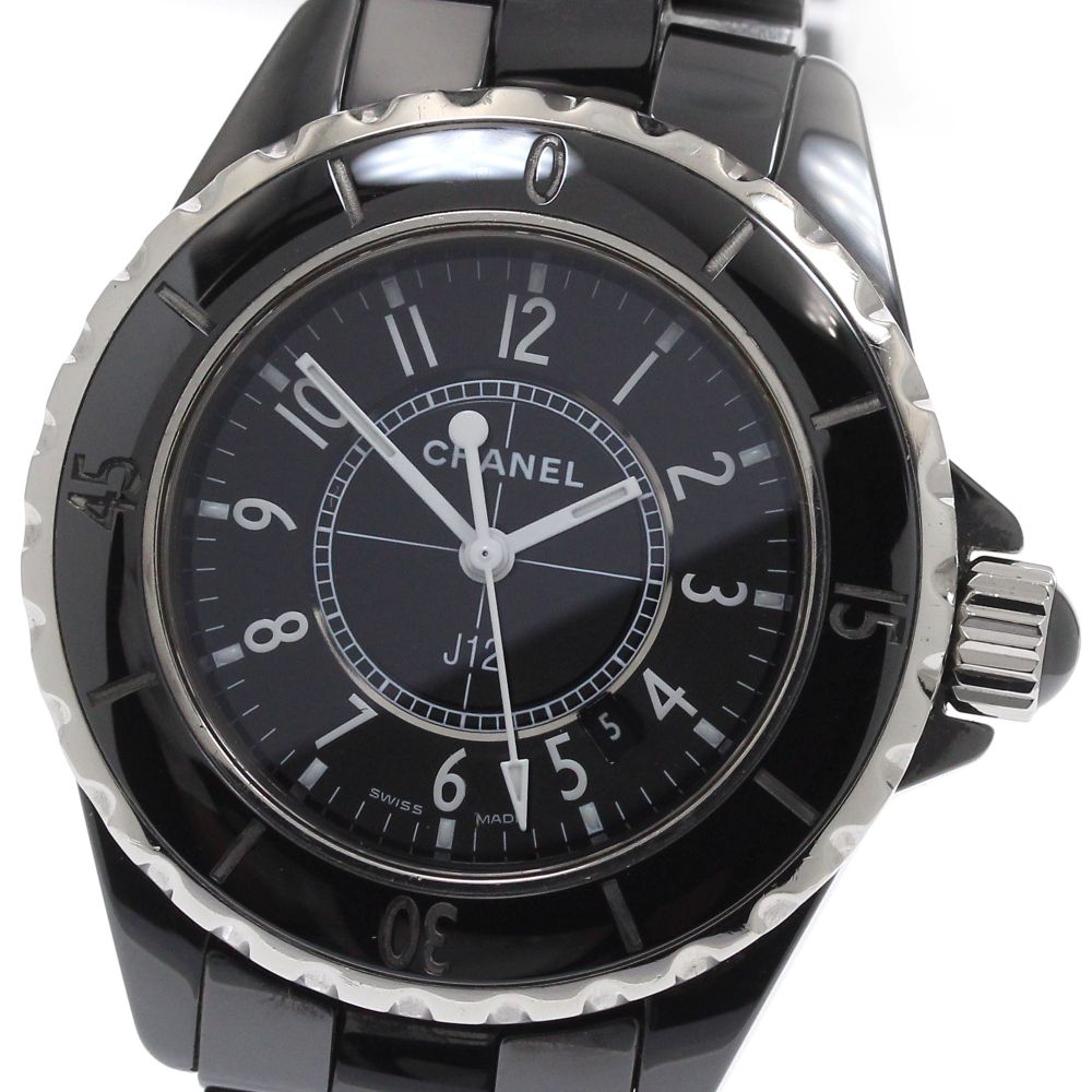 CHANEL J12 H0682 Date black ceramic black Dial Quartz Ladies Watch_870362