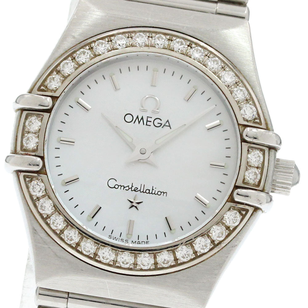 OMEGA Constellation 1466.71 Diamond Bezel White shell Dial Quartz Ladies _870400