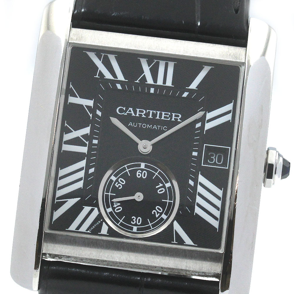 CARTIER Tank MC W5330004 Date Small Second black Dial Automatic Men's Watch_870404