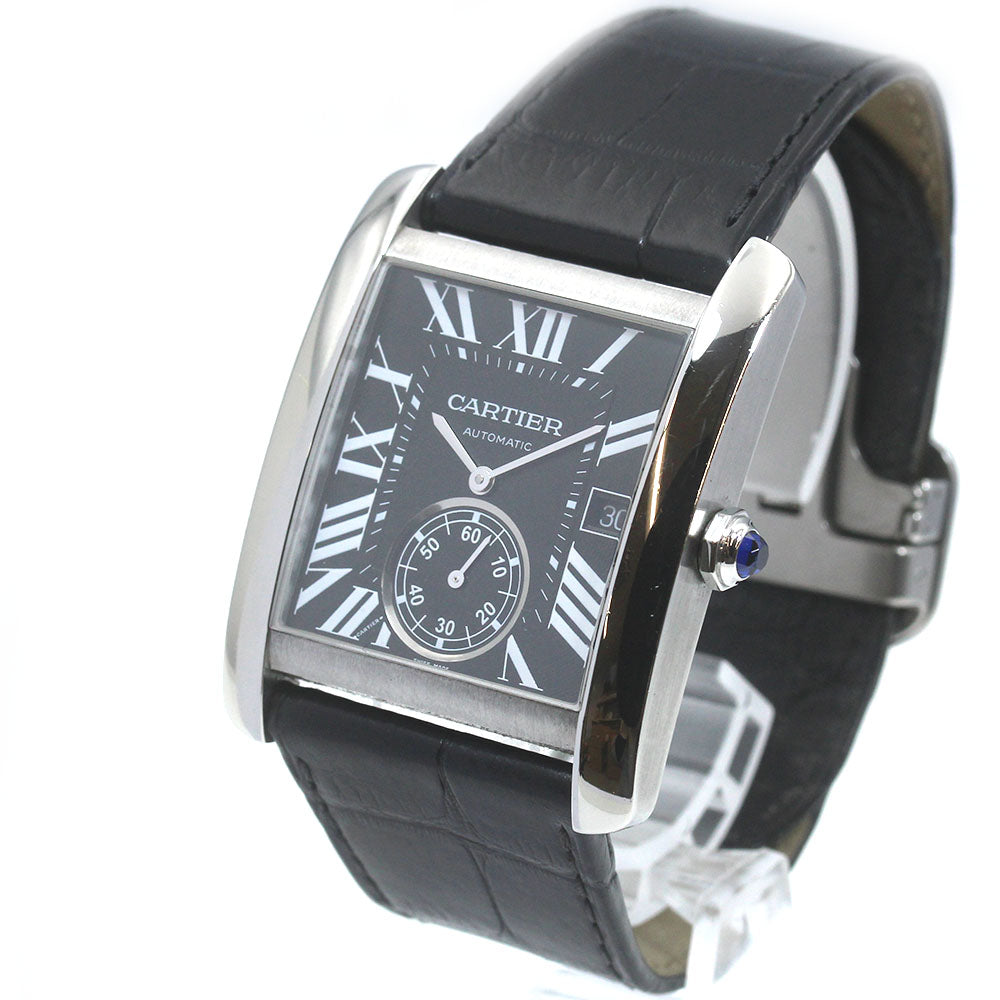CARTIER Tank MC W5330004 Date Small Second black Dial Automatic Men's Watch_870404
