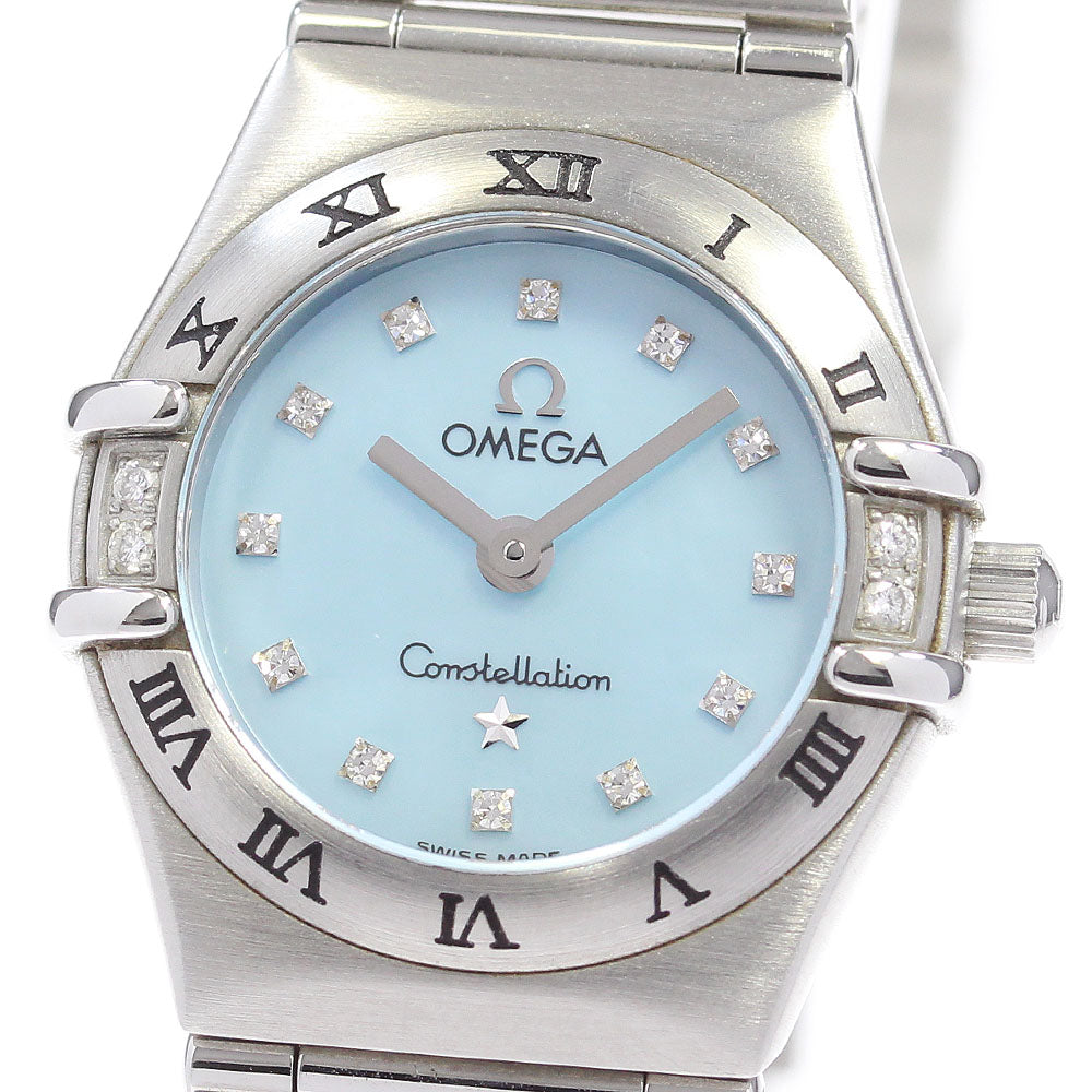 OMEGA Constellation Mini 1567.86 Diamond Blue Shell Blue shell Dial Quartz Ladies Watch_870414