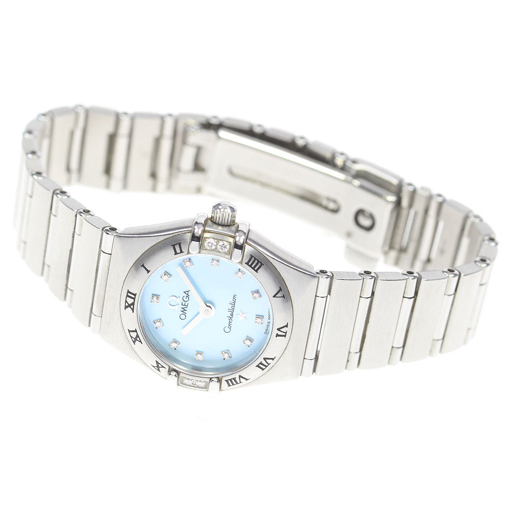 OMEGA Constellation Mini 1567.86 Diamond Blue Shell Blue shell Dial Quartz Ladies Watch_870414