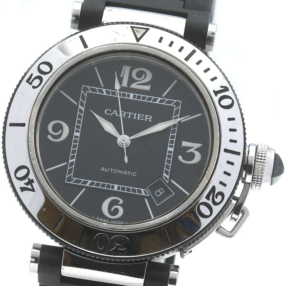 CARTIER Pacha Sea timer W31077U2 Date black Dial Automatic Men's Watch_870435