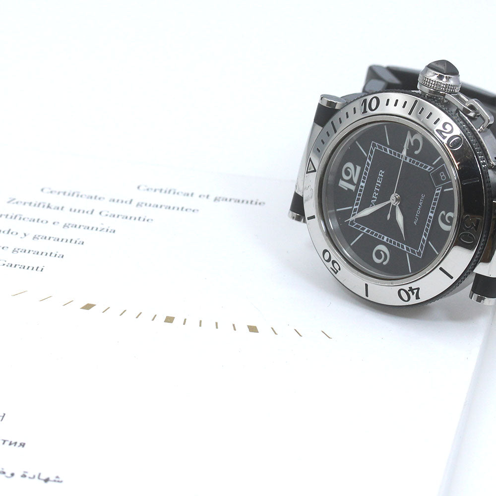 CARTIER Pacha Sea timer W31077U2 Date black Dial Automatic Men's Watch_870435