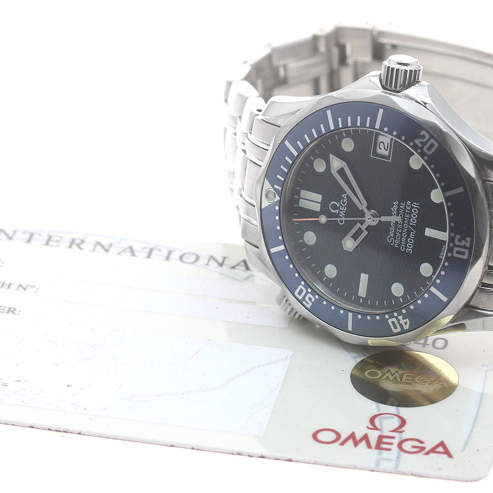 OMEGA Seamaster300 2551.80 Date Navy Dial Automatic Boy's Watch_870449