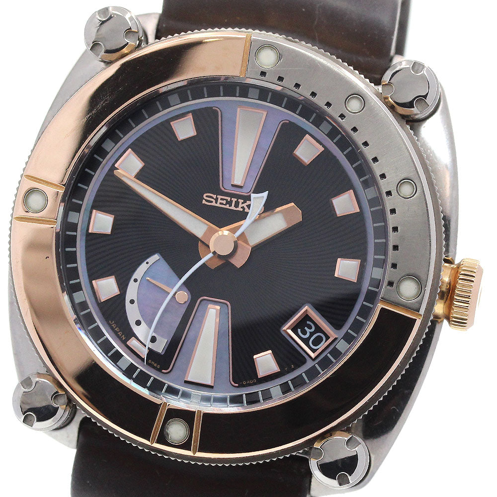 SEIKO galante black SBLA020/5R65-0AD0 Power reserve Black / blue shell Dial Spring drive Men's Watch_870465