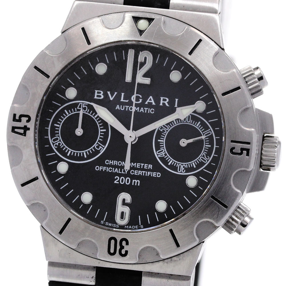 BVLGARI Diagono Scuba SCB38S Chronograph black Dial Automatic Men's Watch_870493