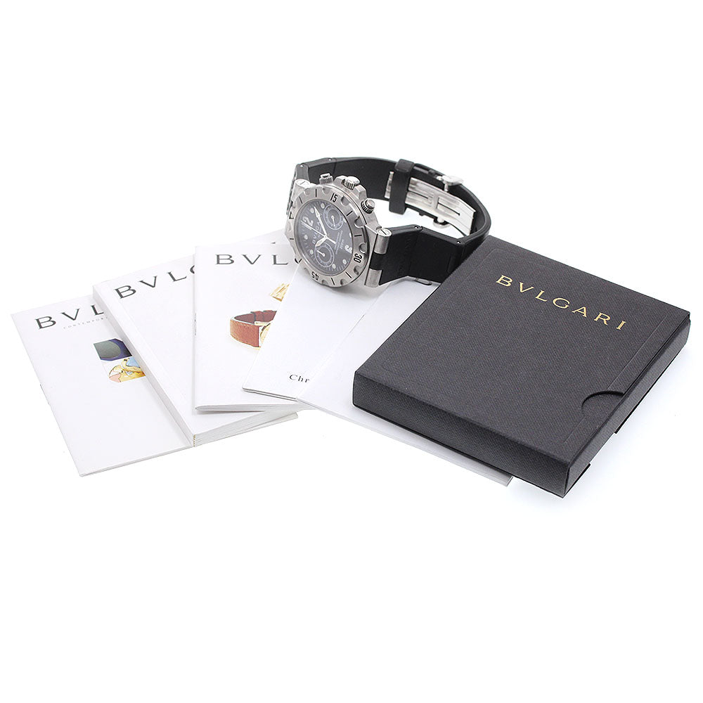 BVLGARI Diagono Scuba SCB38S Chronograph black Dial Automatic Men's Watch_870493