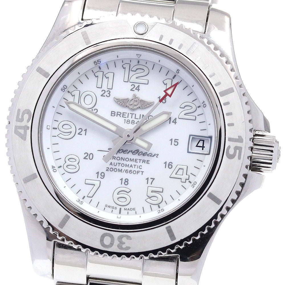 BREITLING Super Ocean II 36 A17312 Date White Dial Automatic Ladies Watch_870524