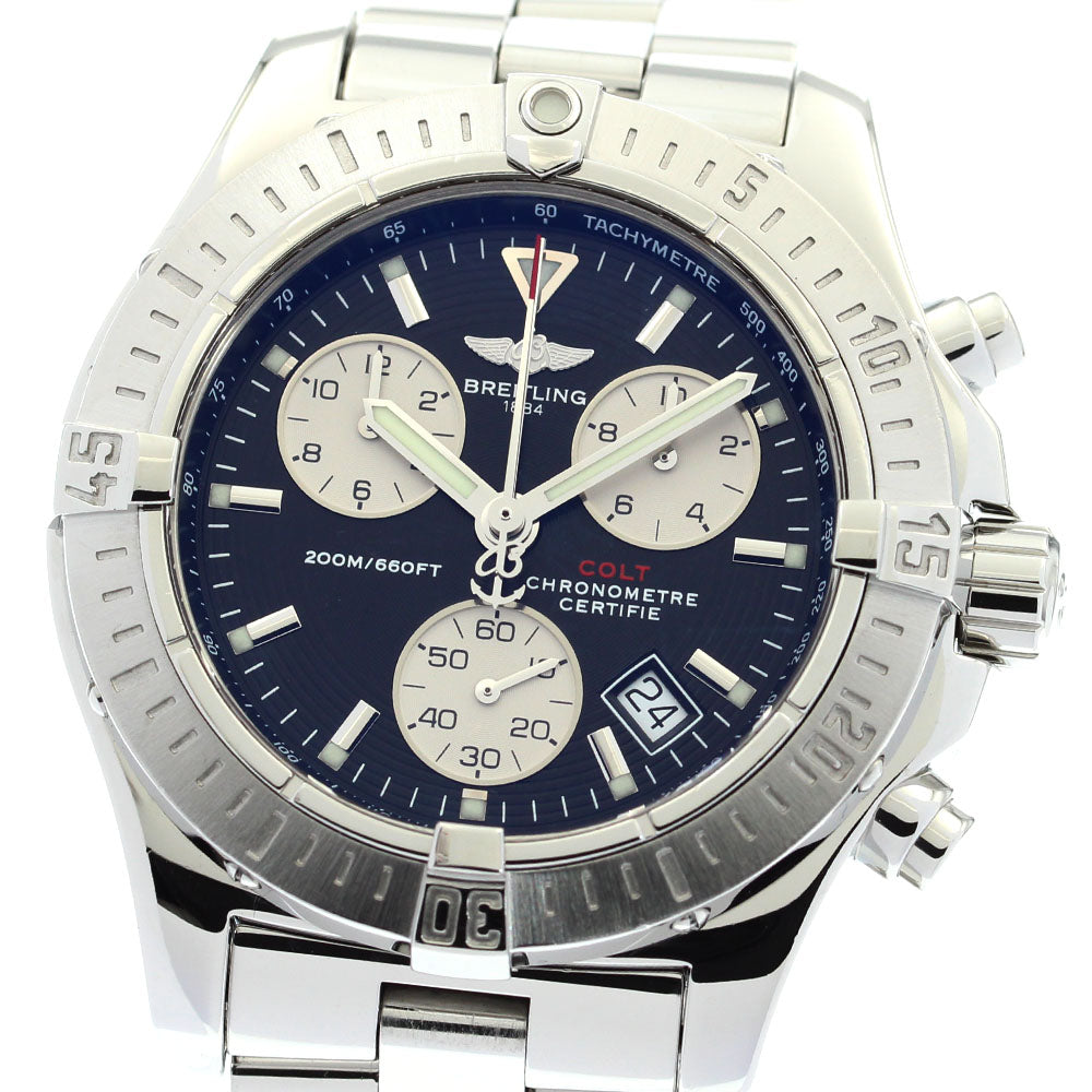 BREITLING Colt A73380 Chronograph black Dial Quartz Men's Watch_870603