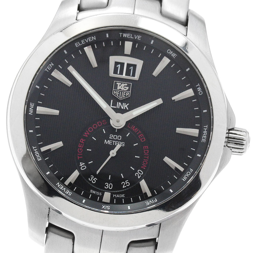 TAG HEUER Link WJF1010 Tiger Woods model black Dial Quartz Men's Watch_870616