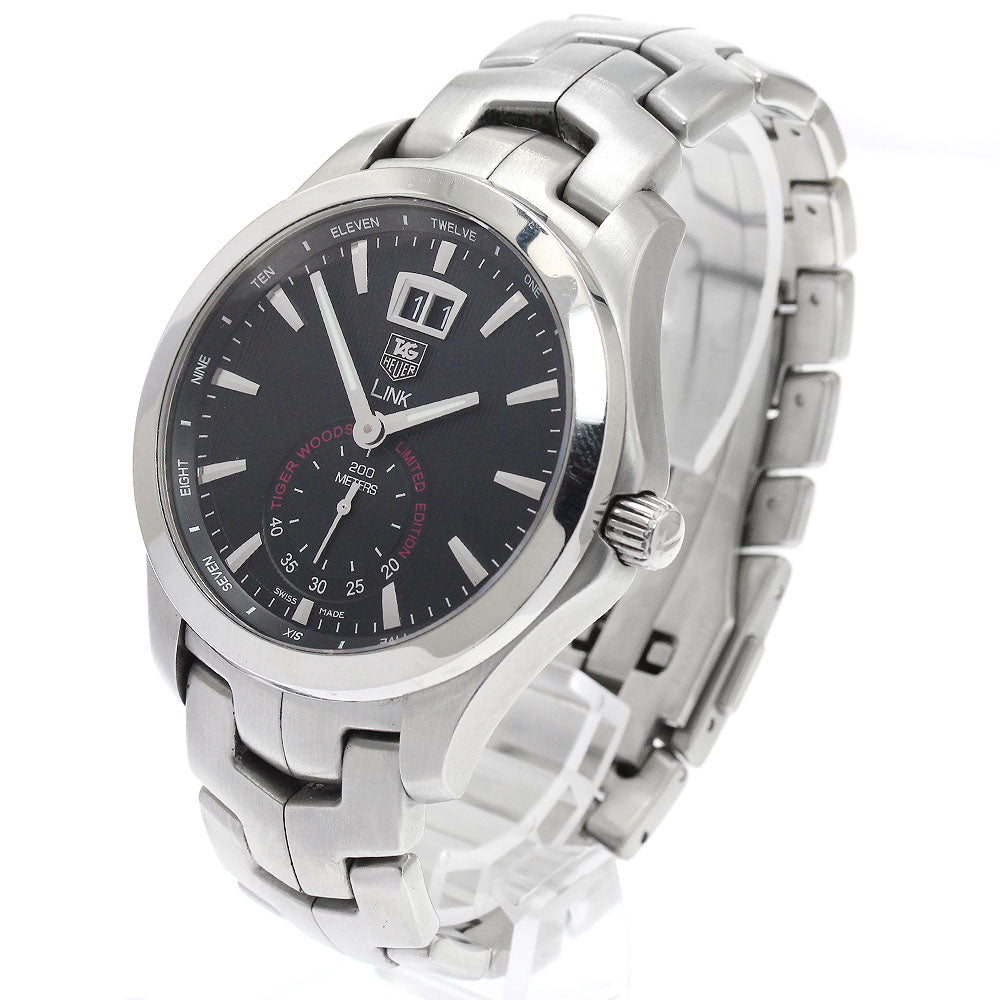 TAG HEUER Link WJF1010 Tiger Woods model black Dial Quartz Men's Watch_870616