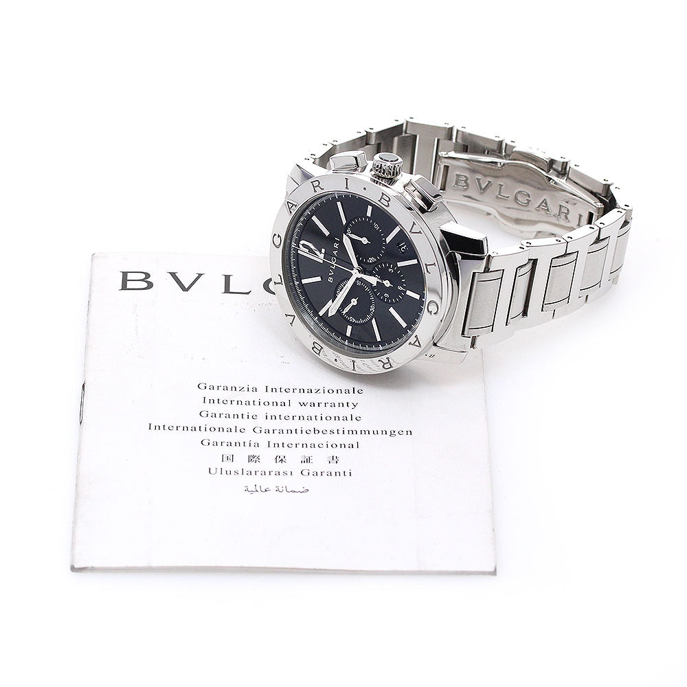 BVLGARI BVLGARIBVLGARI BB41SCH Chronograph Black Dial Automatic Men's_870618