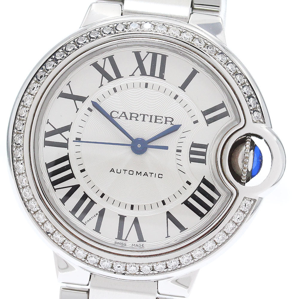 CARTIER Ballon Bleu 33mm W4BB0023 Diamond Bezel Automatic Ladies Watch_870623